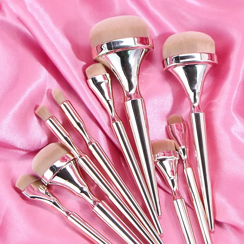 Make-Up Borstels Set Roségouden Handvat Foundation Poeder Make Up Penselen Concealer Contour Highligh Brush Face Beauty Tools