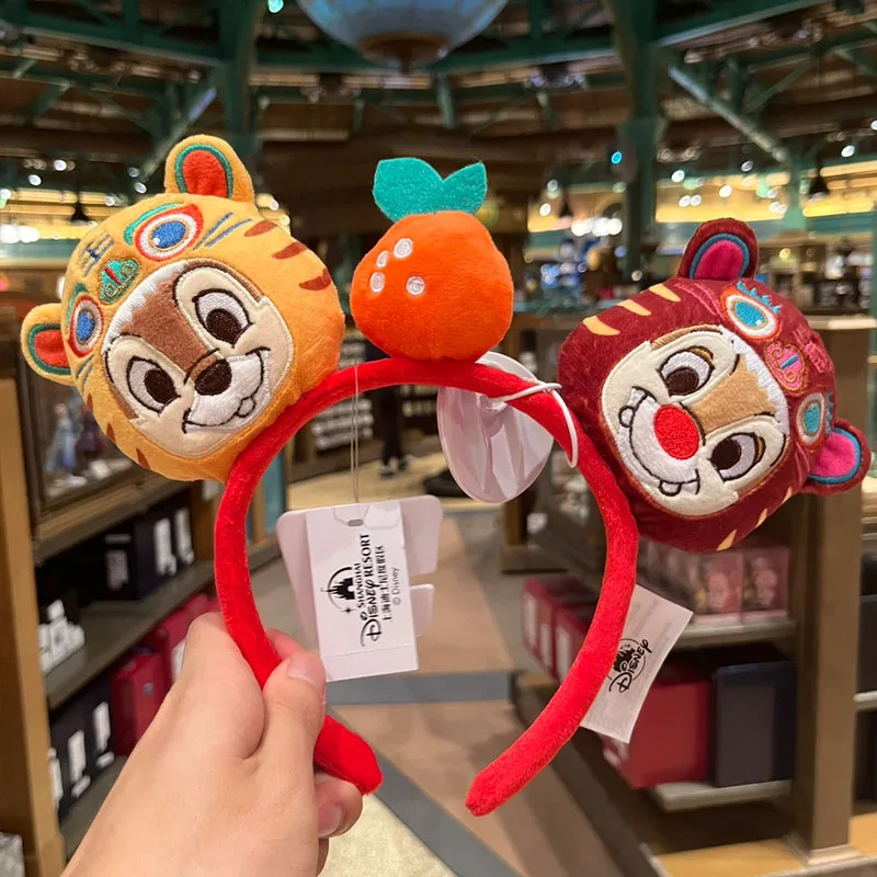 2025 오리지널 디즈니 미키 귀 머리띠 상하이 디즈니 랜드 미니 가죽 머리띠 헤어 밴드 스팽글 보우 파티 헤어 액세서리