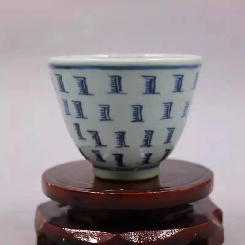 

Chinese Mingming Blue And White Porcelain Patterned Tea Cup 3.0Inch