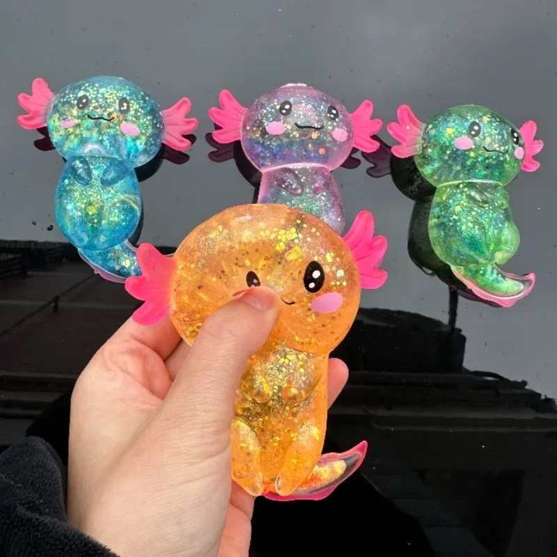 Kleurrijke Salamander Maltose Fidgets Speelgoed Squishy Malt Suiker Rekbare Axolotl Fun Squeeze Verjaardagsbenodigdheden Anti-Angst Cadeau