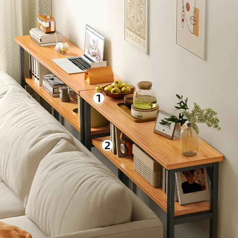 Simple Sofa Gap Super Narrow Side Tables Stitching Storage Organizers Living Room Bedside Filling Multi-functional Tea Tables