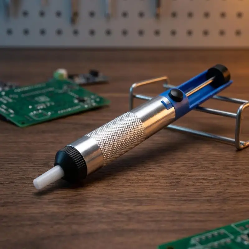 【AB1】Soldering Sucker Pen Lightweight Aluminum Metal Desoldering Pump Strong Vacuum Suction Tin Remover for Computer Repair{H}