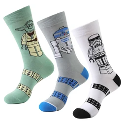 Anime Star Wars Men Socks Master Yoda Obi-Wan Kenobi Cosplay Socks Athletic Socks Women Sock Autumn Winter Wholesale Netherstock