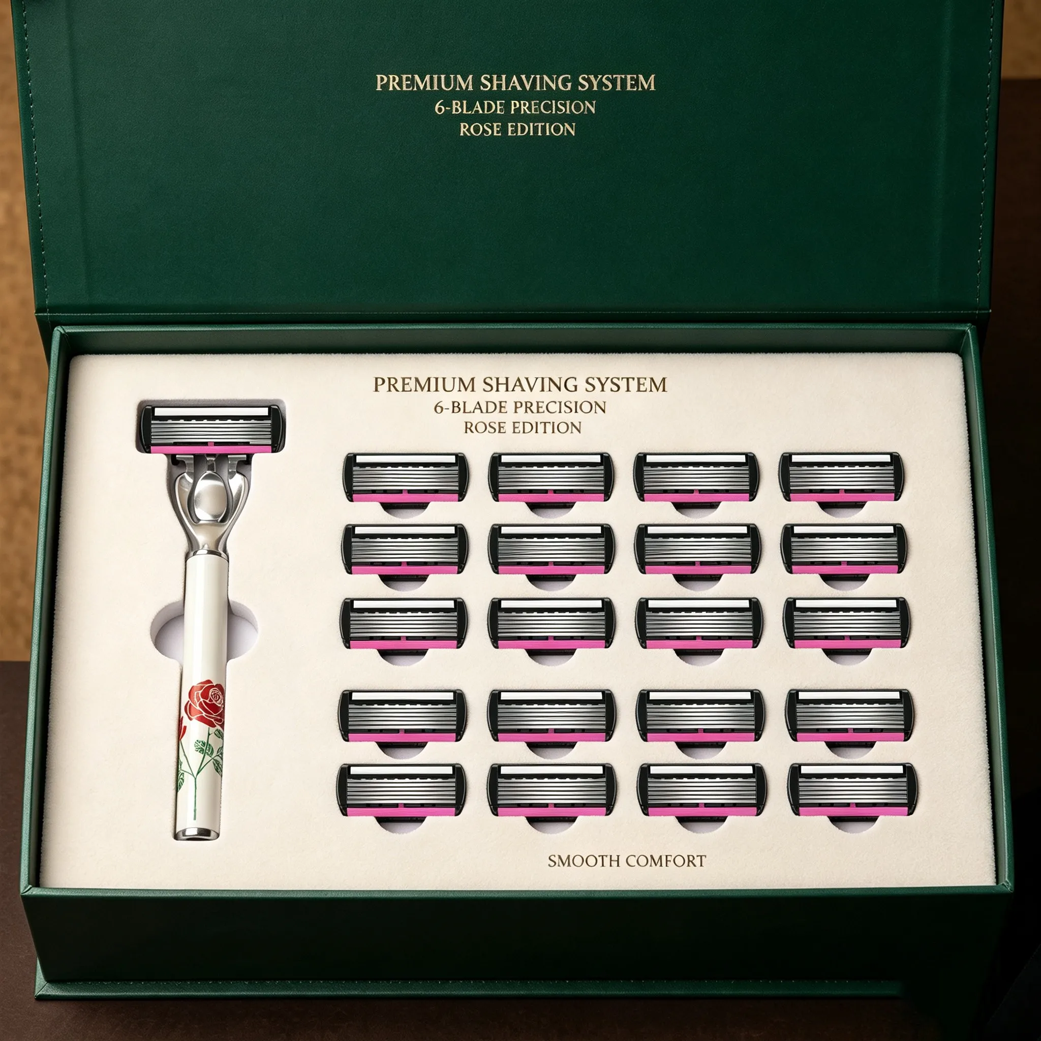 Men's Manual Razor 6-Layer Precision Blade System Replaceable Refills, Long-term Use, Men & Women Suitable Great Gift Idea