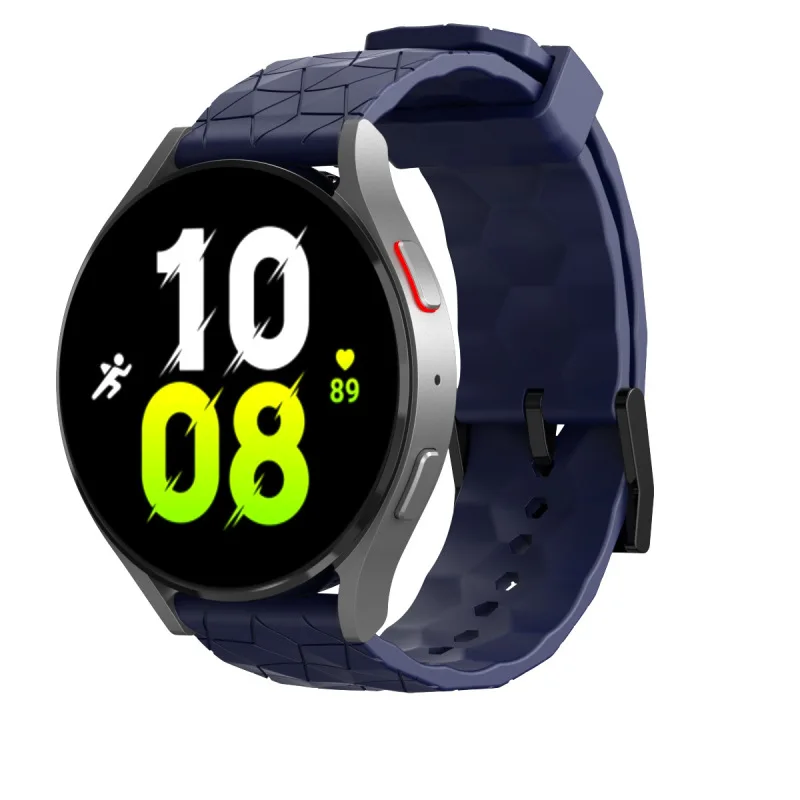 20mm 22mm Silicone Strap for Samsung Galaxy Watch 5 Pro 4 Classic 44 40mm 42mm 46mm Huawei GT 2/3 Football Pattern Sport Band