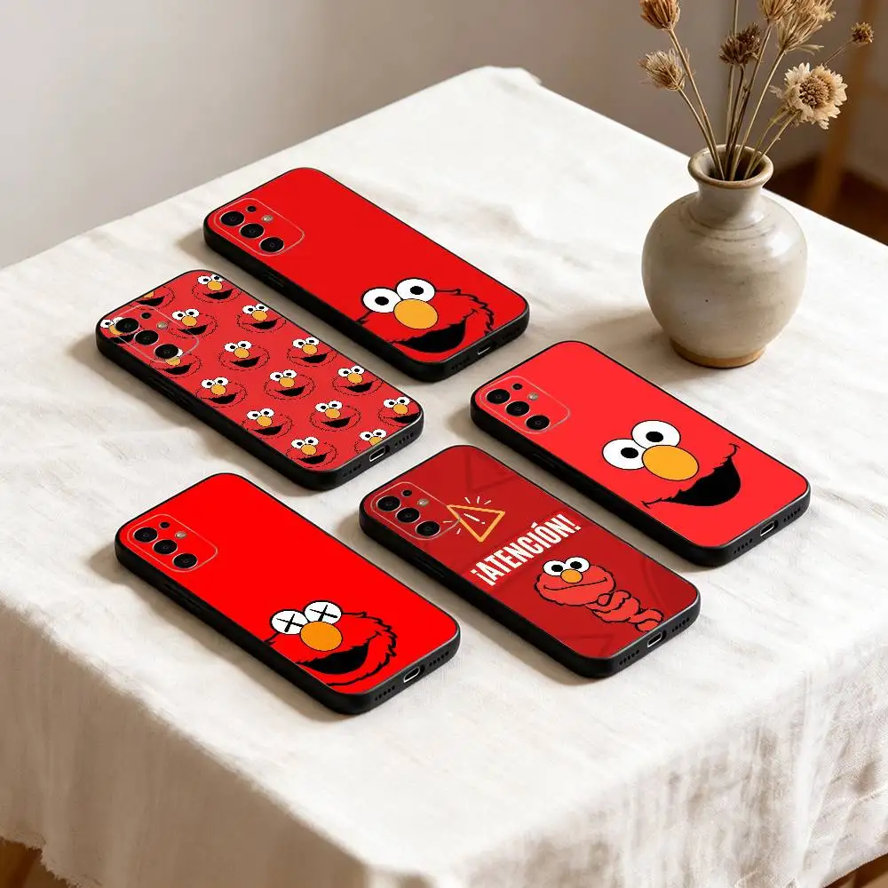 E-ElmoS R-Red  Phone Case For Samsung S25,S24,S21,S22,S23,S30,Ultra,S20,Plus,Fe,Soft Silicone Black Cover