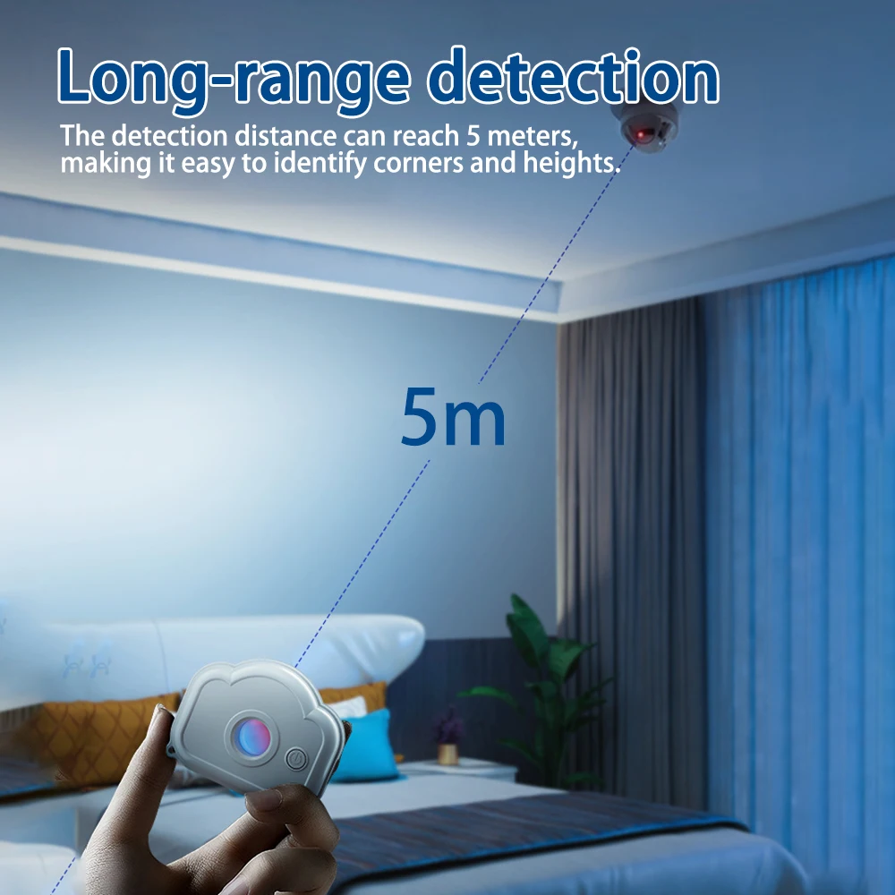 Anti-Peeping Camera Detector Security Protection Alarm Hotel Infrared Anti-Surveillance Anti-Candid Shooting Pinhole Camera