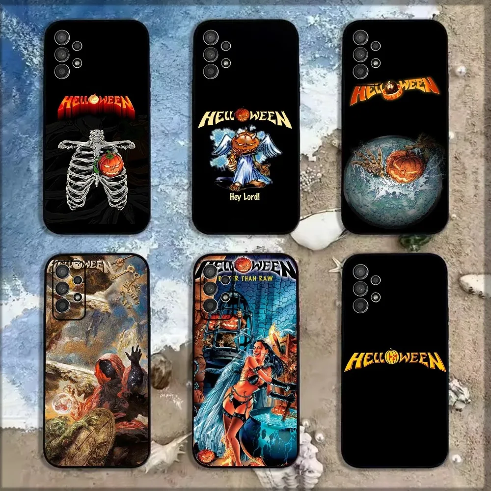 

H-Helloween Band Phone Case For Samsung Galaxy A13,A21s,A22,A31,A32,A52,A53,A71,A80,A91 Soft Black Shell