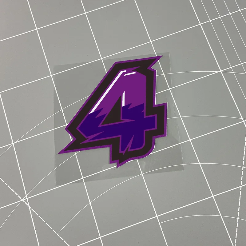Purple Motorcycle Number Plate Sticker Waterproof Vinyl Decal for Fuel Tank Scooter Fairing Racing Helmet Decoration view 6