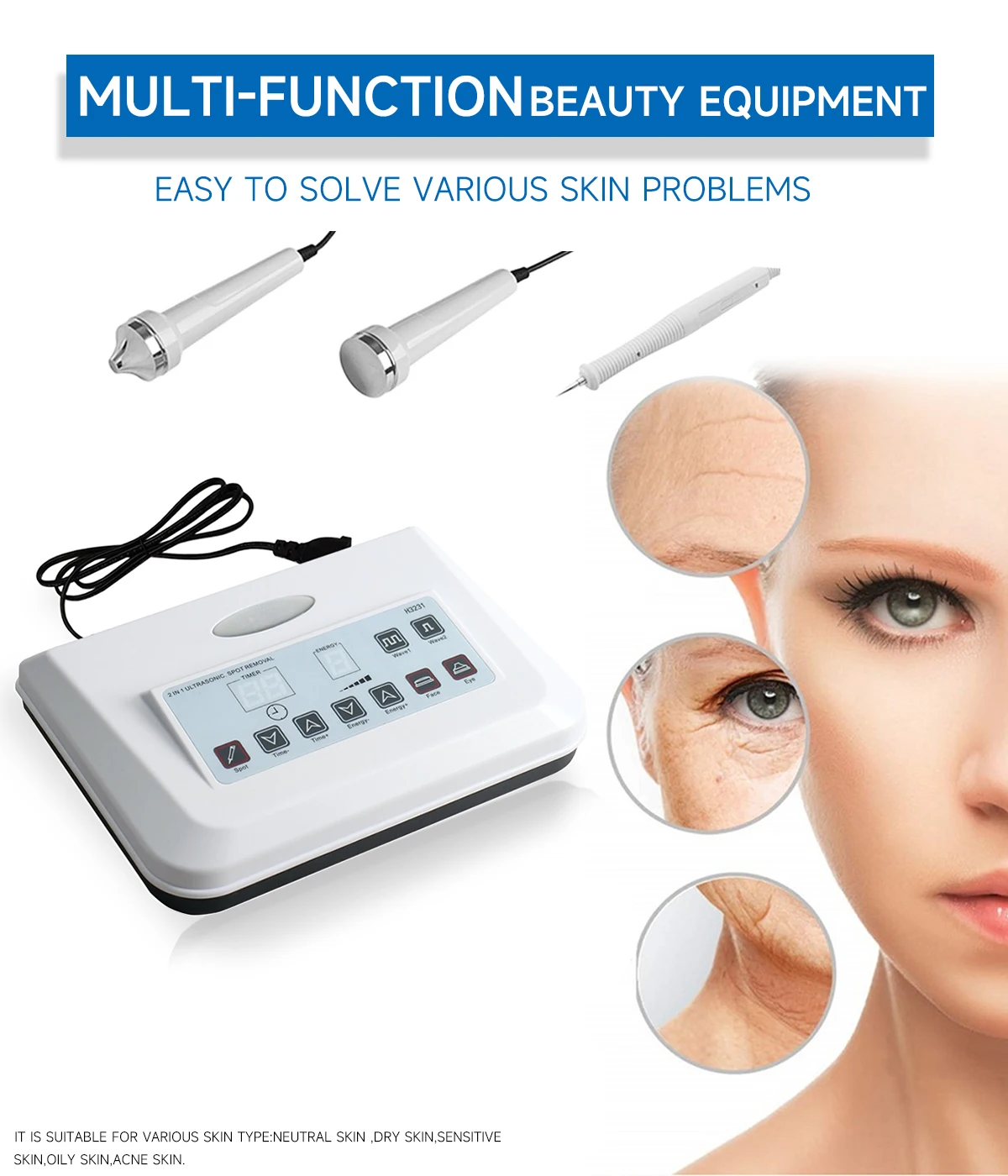 maquina para folllar skin care home appliance masajeador faciales beauty health masajeador NEWGAGA-máquina ultrasónica 3 en 1 para eliminación de pecas y verrugas, dispositivo de belleza con microplasma, tatuaje Facial