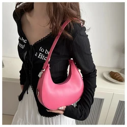 Fashion Luxury Women Underarm Bag PU Leather Hobo Shoulder Bag For Women Small Clutch Handbag Purse Ladies Travel Tote Bags