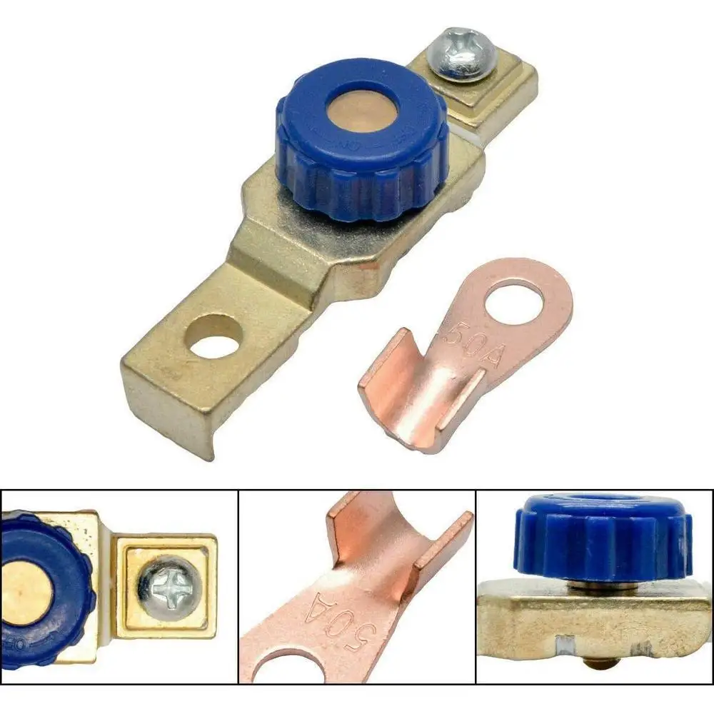 

1pc Car Motorcycle Battery Terminal Link Quick Cut-off Switch Car Side Post Battery Disconnect Switch Rotary Disconnect Isolator