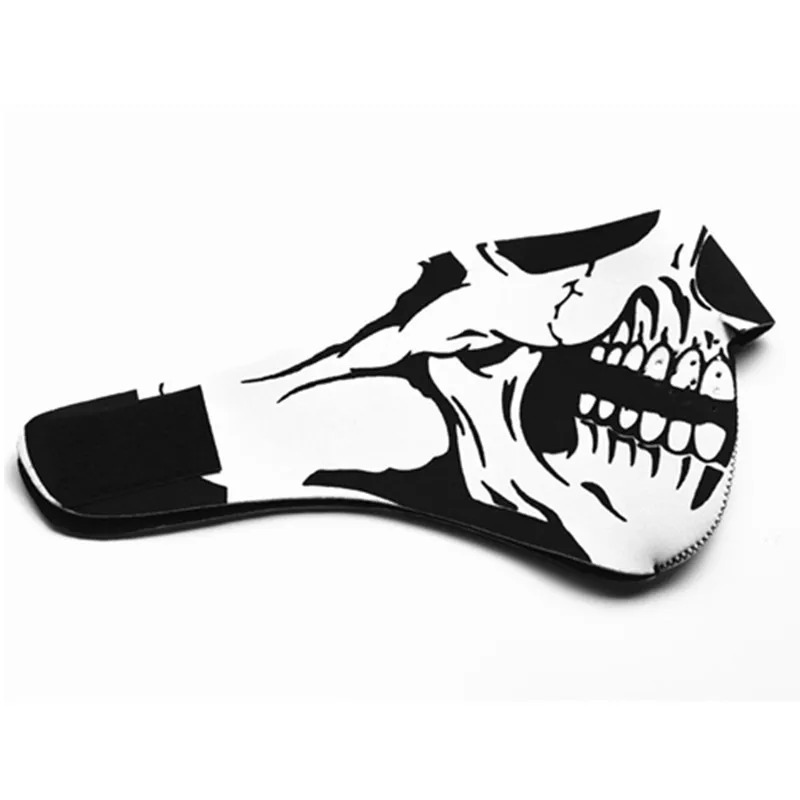 Funny Skull Half Face Mask Skeleton Neck Warmer Motorcycle Helmet Ski Sport Biker Cycling Neoprene for Halloween