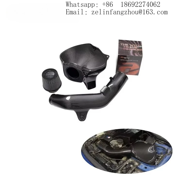 

Dry Carbon Fiber Car Filter Element Intake Pipe 3K Twill Weave Air Intake System Kits For Bmw M135i M235i M335i M2 N55 3.0T