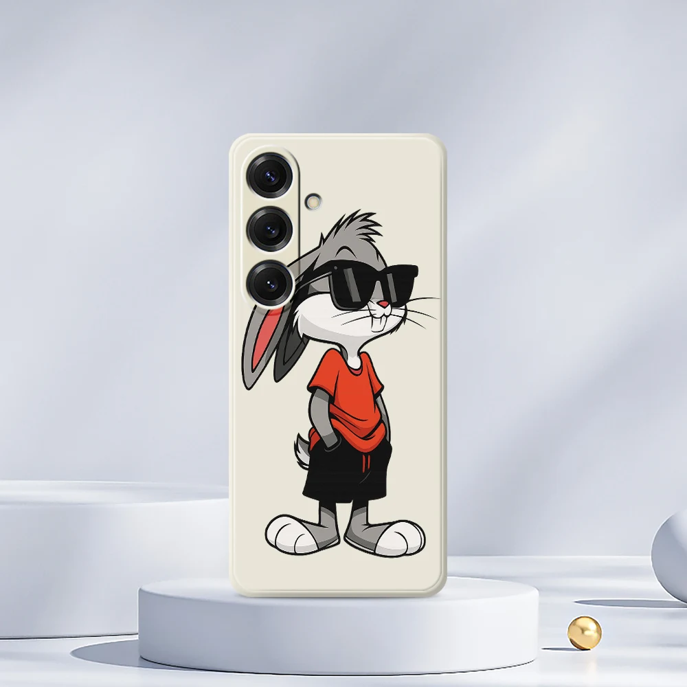 삼성 갤럭시 S25 S24 S23 S22 S21 S20 울트라 플러스 S20FE S21FE S23FE S24 FE S10 플러스용 멋진 토끼 폰 케이스 소프트 커버