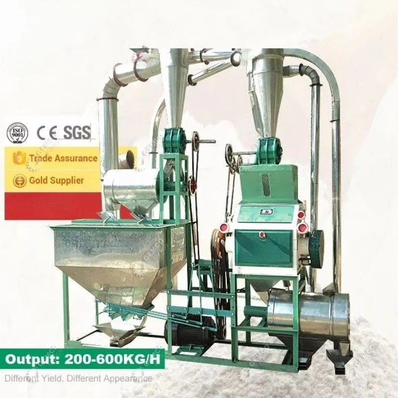 Customized Integrated Stainless Steel Automatic Rice Flour Mill Machine for Sale Milling Tapioca,Cereals,Maize Meal
