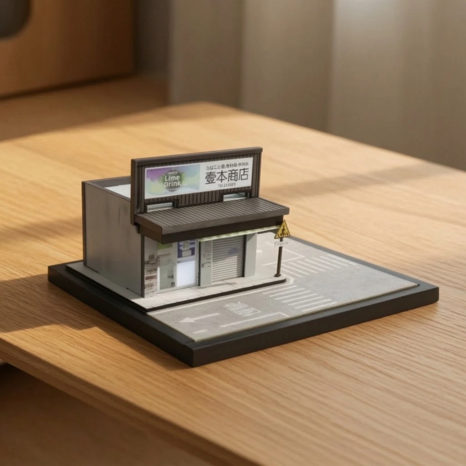 Street-Scene Model with Storefront Realistic Display Diorama Assembly Model Connectable Compact for Collectors, Hobby Project