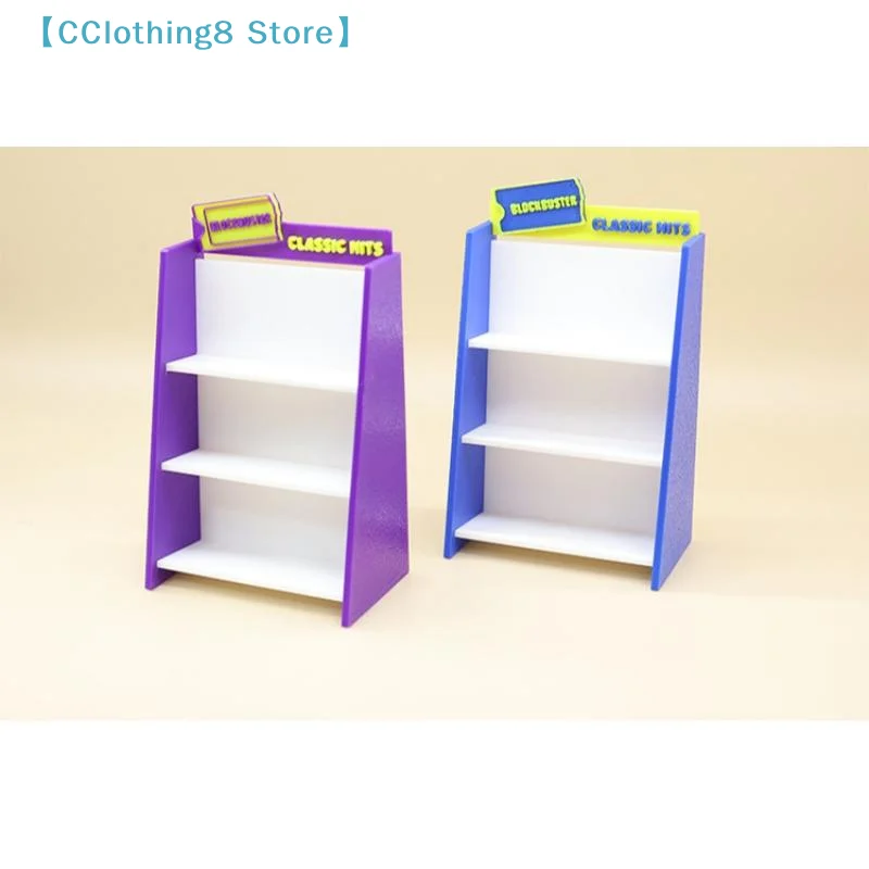 1 Set Miniature 1/12 Dollhouse Retro Recorder Video Tape Shelf Model Living Scene Ornament Doll Toy Accessories【AliS8】