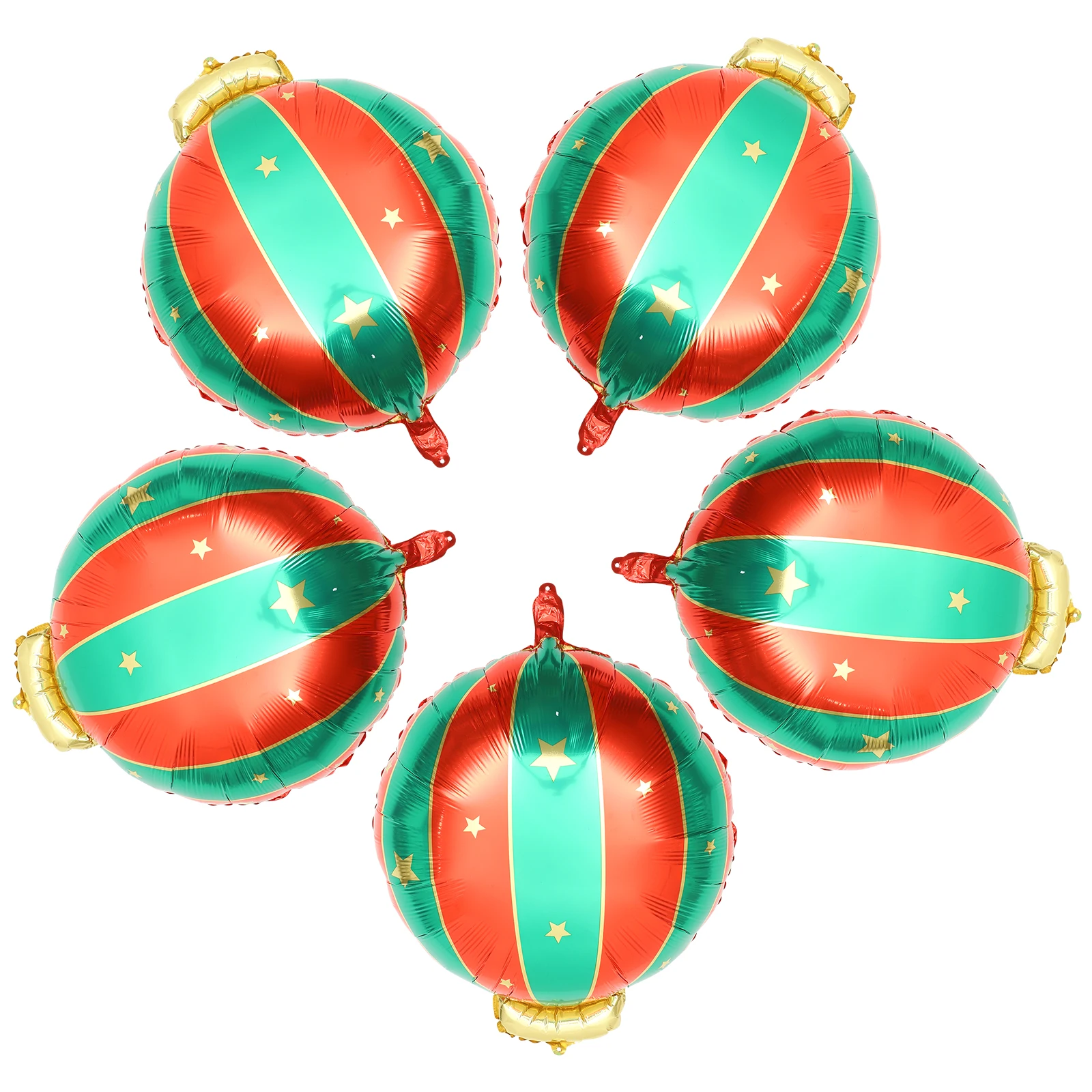 

5pcs Christmas Ball Balloons White Aluminum Foil Party Decorations Photo Props Easy to Apply Xmas Theme Accessories