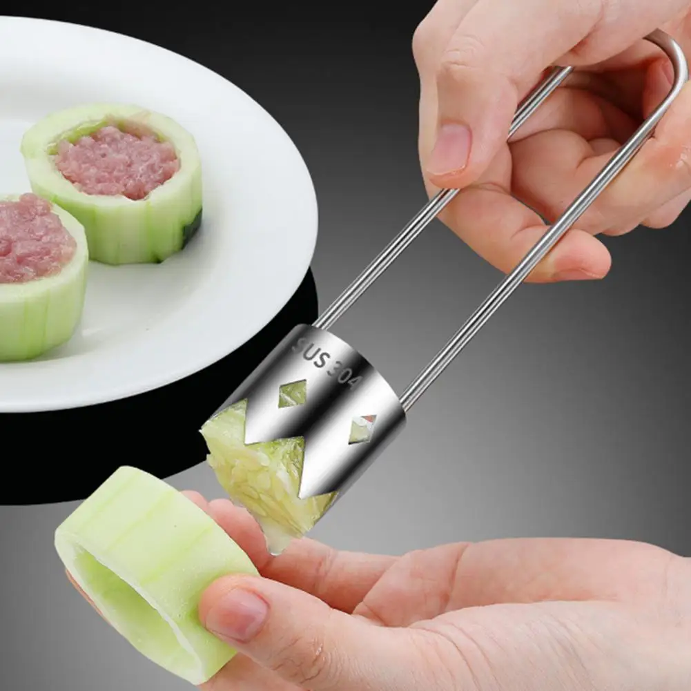 Fruit Corer Stainless Steel Core Remover For Apples Pears Peaches Dual Size Design Easy To Clean Kitchen Gadget Pear Corer Tool