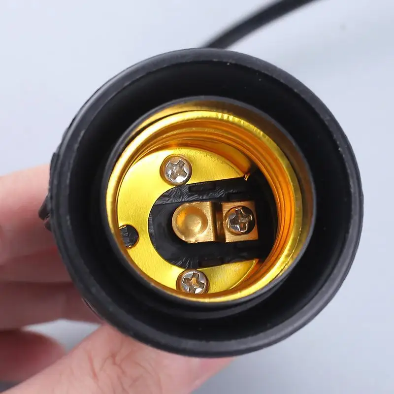 E27 Lamp Holder with On/Off Switch & Wire Heat Resistant 1Pcs Durable Socket for Home DIY Lighting Repair