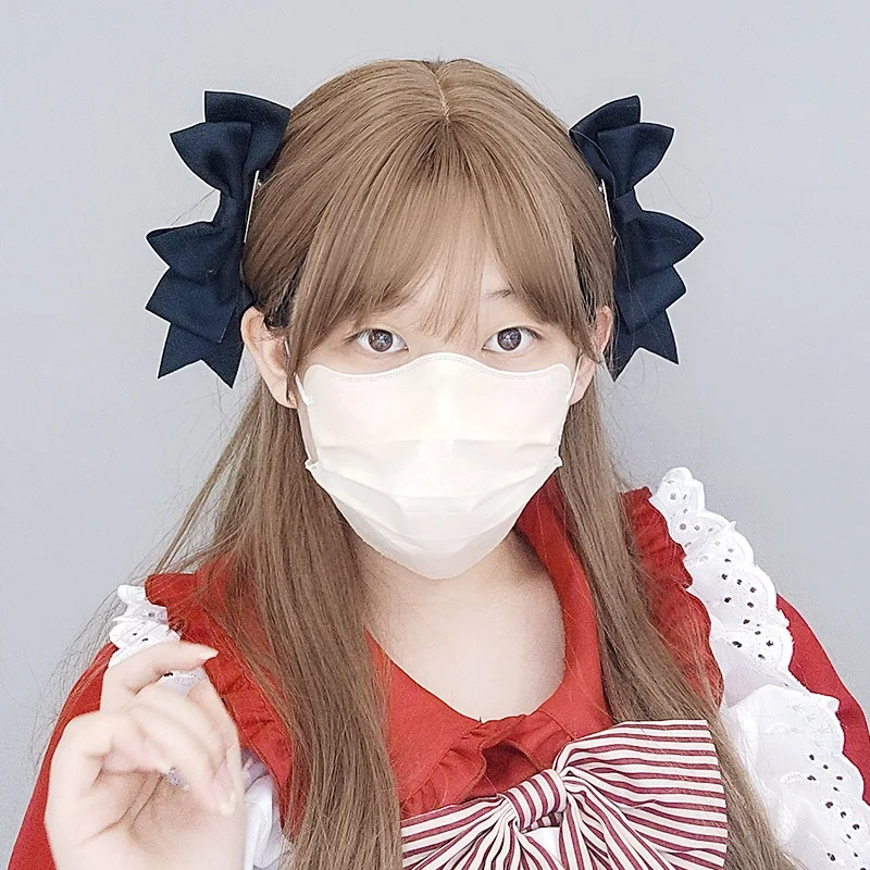 ちょう結びヘアピンかわいいロリータ帽子コスプレコミックコンベンションアクセサリースウィートガール JK 素敵なヘアクリップ弓リボン頭飾り