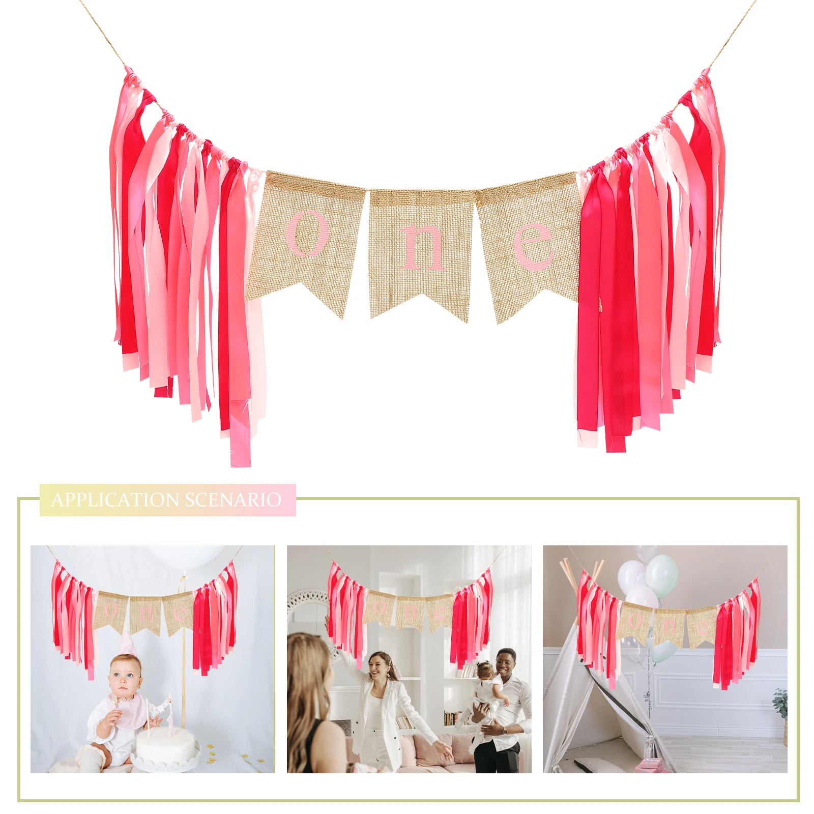 

Glitter Banner 1St Decorative Wall Hanging Decorations Photo Props Indoor Outdoor 1St Birthday Party Supplies Happy