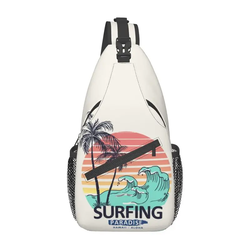 

Cool Summer Surfing Sling Bag for Cycling Camping Men's Beach Seaside Surfer Crossbody Chest Backpack Shoulder Daypack