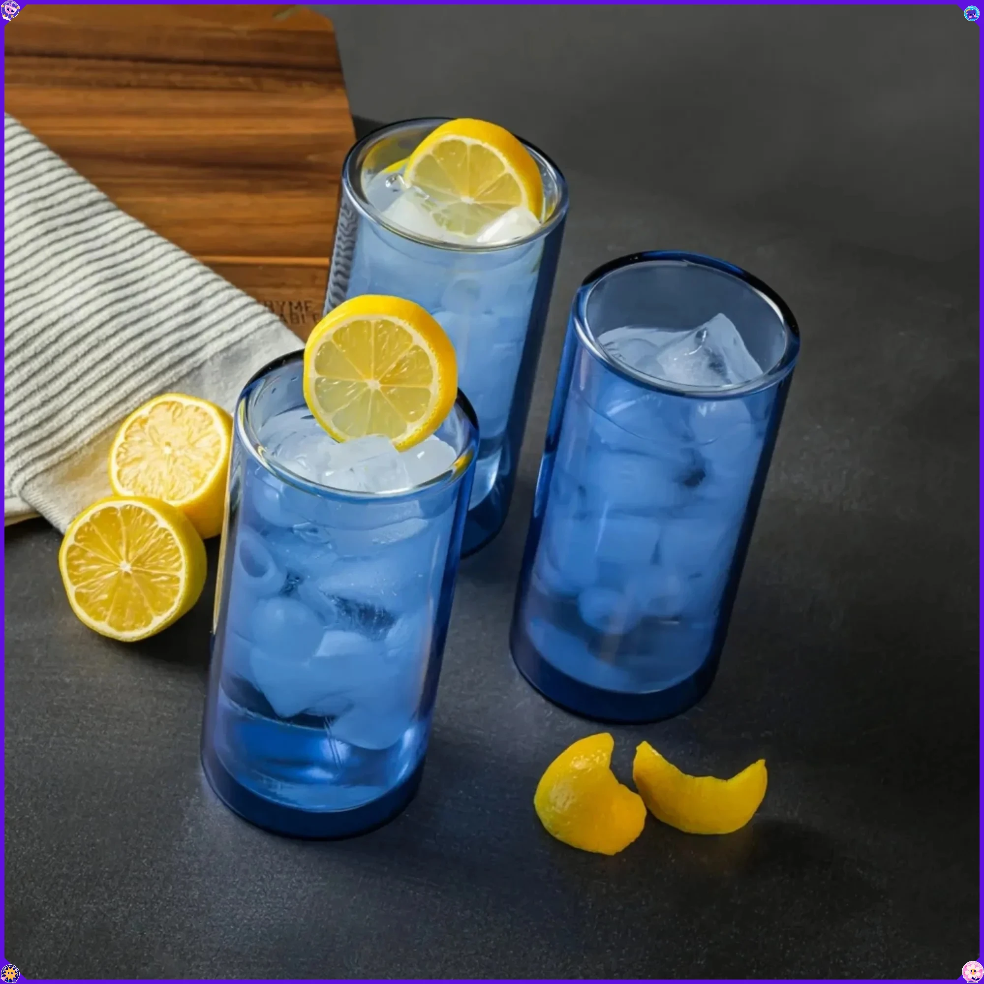 

Набор из 6 синих стаканов с двойными стенками, изолированных стаканов емкостью 16 унций, устойчивых к разрушению для горячих/холодных напитков, использования вдома и кафе.