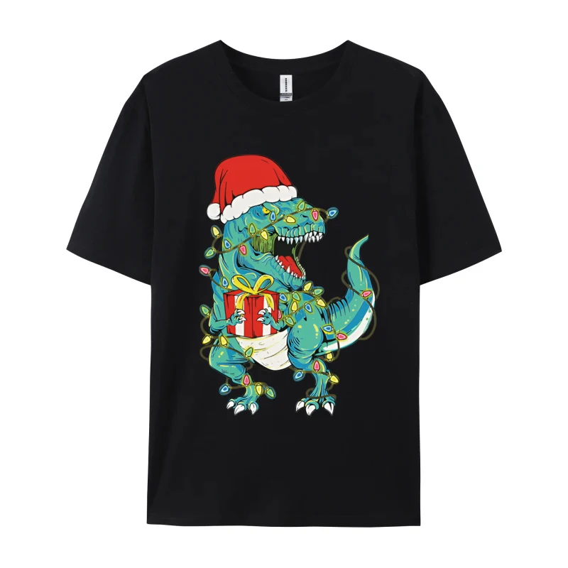 Dinosaur Santa For Girls Christmas Tr T-shirt Men T Shirts Birthday Gifts Tee Shirts Tops Shirts Novelty