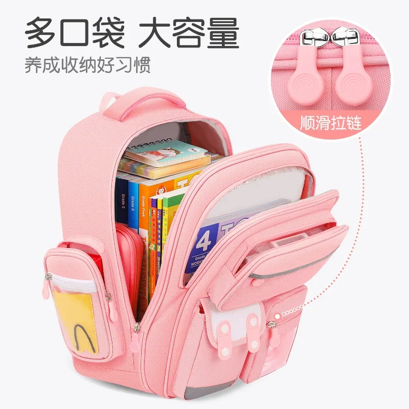 Sanurgente-Cartable d'étudiant de grande capacité Melody Cartoon, sac à dos léger pour enfants, protection de la colonne vertébrale, nouveau