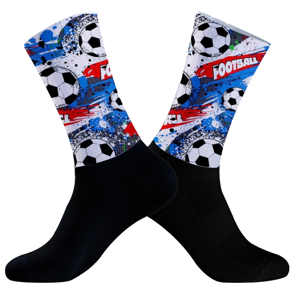 Chaussettes de cyclisme professionnelles pour hommes et femmes, respirantes, de sport, de compression, de football, de course