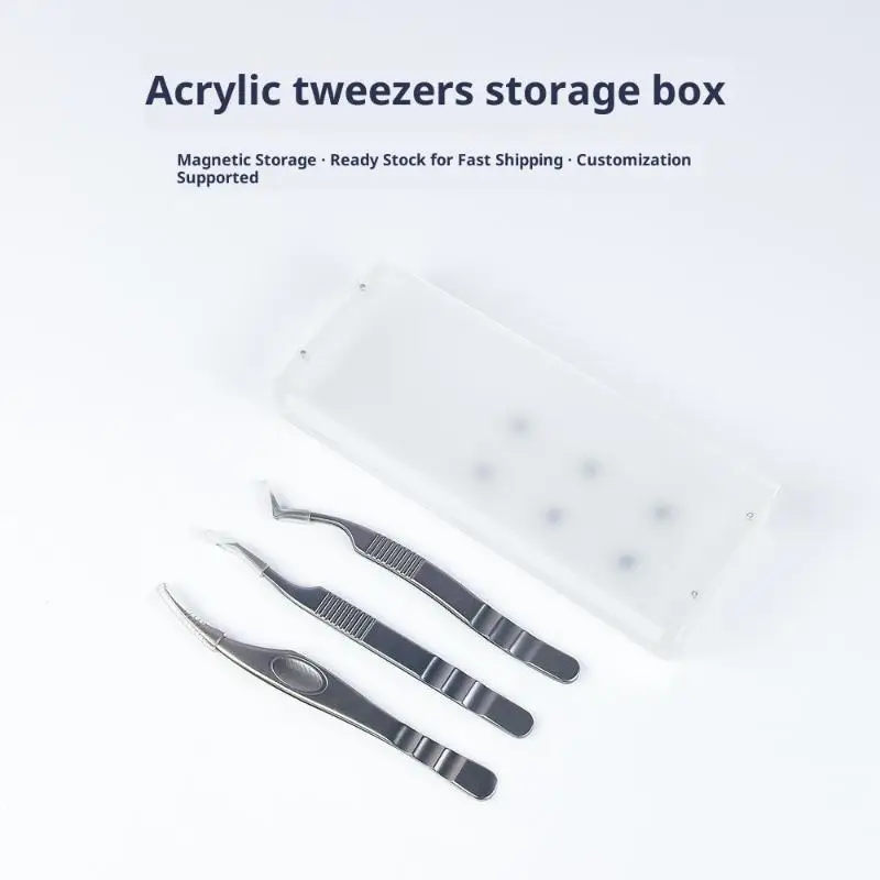 Scatola portaoggetti per ciglia Piastra magnetica per estensione ciglia Organizzatore multifunzionale per trucco per ciglia finte Porta ciglia per pallet in acrilico