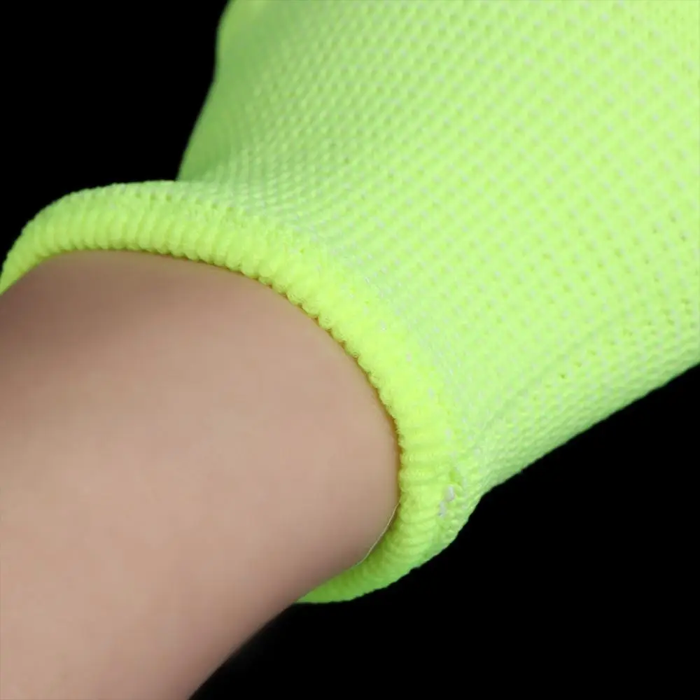 1 Pair Work Gloves Durable Fluorescent Gloves Breathable Anti-Slip Green Gloves Elastic Flexible Neon Glove Party Supplies