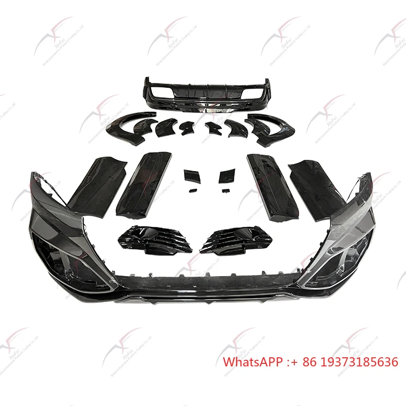 For Audi 2016-2019 Q7 Carbon Fiber Body Kit Fiberglass Front Lip Side Skirt Rear Bumper Enhancements for Upgrade New Condition