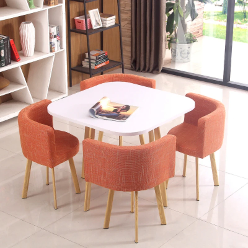 

Kitchen Round Dining Table Set 4 Chairs Office Luxury Dining Table Solid Wood Muebles Para El Hogar Room Furniture GPF50YH