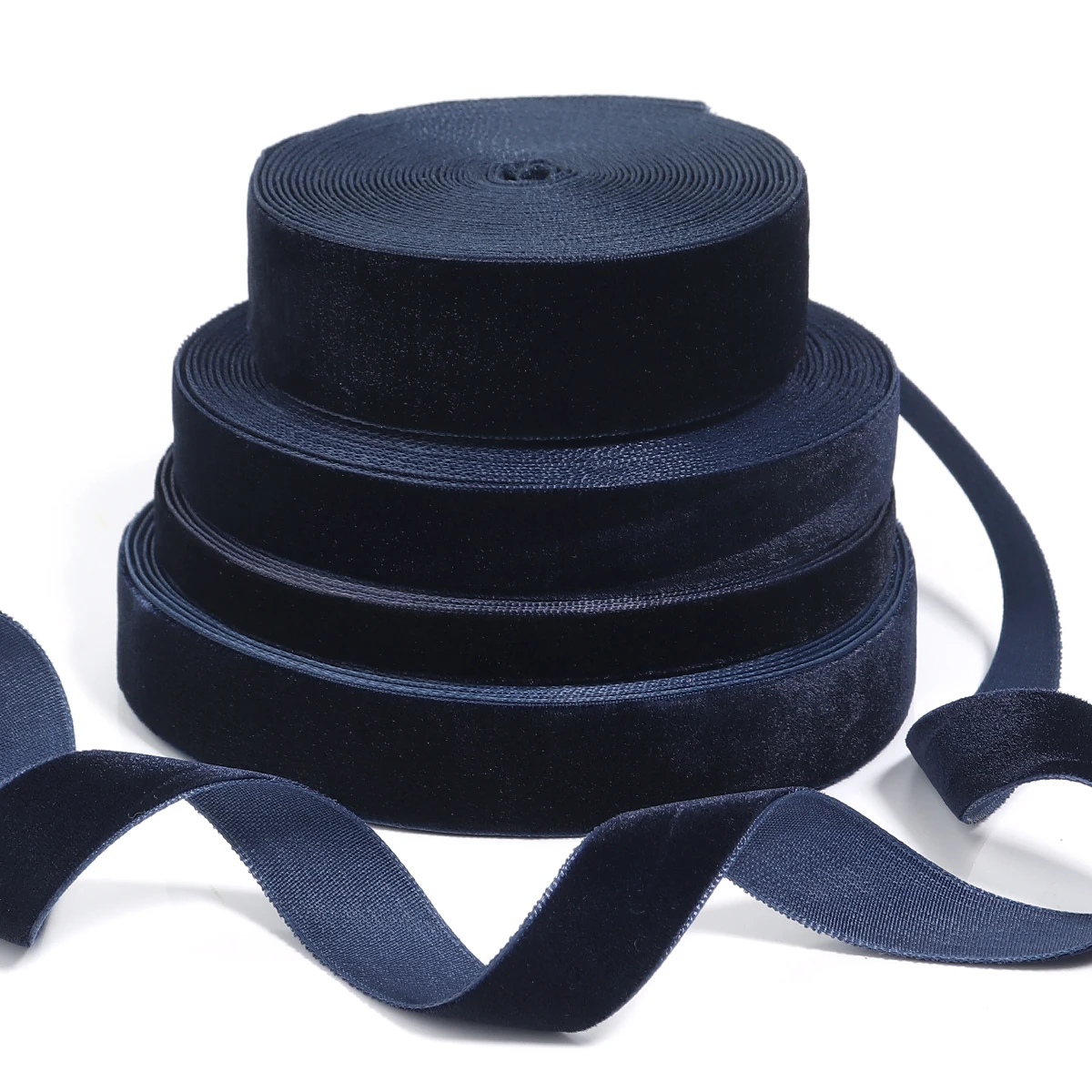 5-10 ياردة شريط مخملي أزرق داكن عيد الميلاد أشرطة من الدانتيل بالجملة هدية التفاف الديكور اليدوية عطلة الطرف الديكور