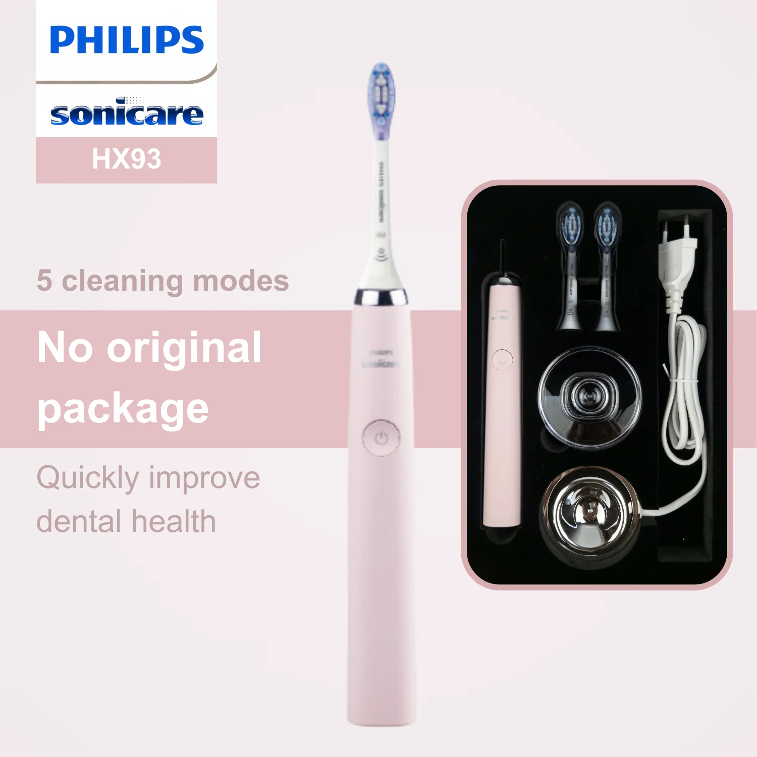 

Электрическая зубная щетка Philips Sonicare Diamond Clean HX93, без оригинальной упаковки, 5 режимов