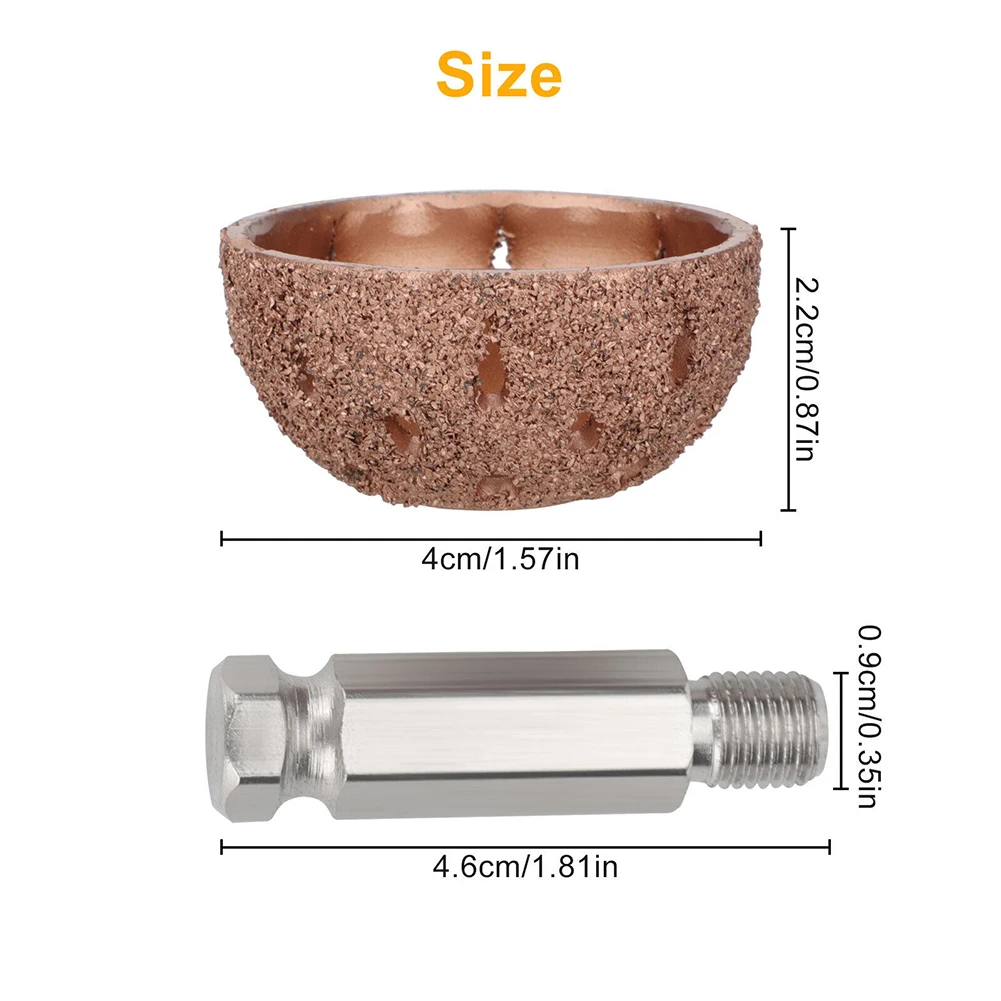 38MM Tire Repair Grinding Head Abrasiveness Coarse 70 Grit Buffing Wheel With With Shaft Linking Rod For Furniture Polishing