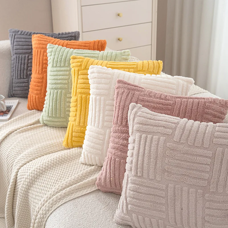 Solid Color Sofa Throw Pillow Modern Simple Living Room Sofa Pillow Decoration Maison Pillows for Bedroom Coussin Décoratif