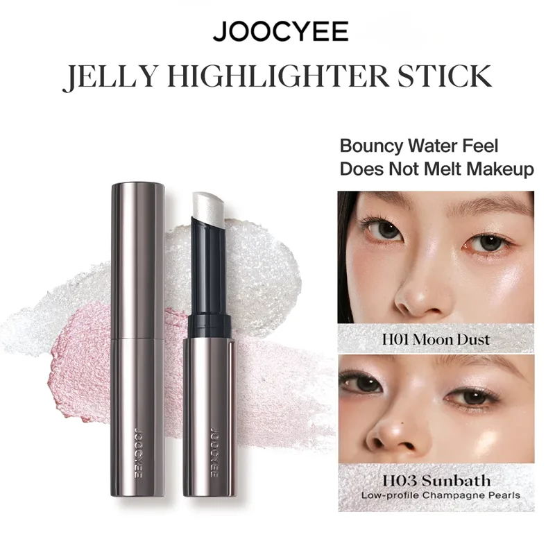 JOOCYEE Maquillaje resaltador, barra de maquillaje resaltador para rostro y cuerpo, brillo radiante y brillante, color construcción para todo el día