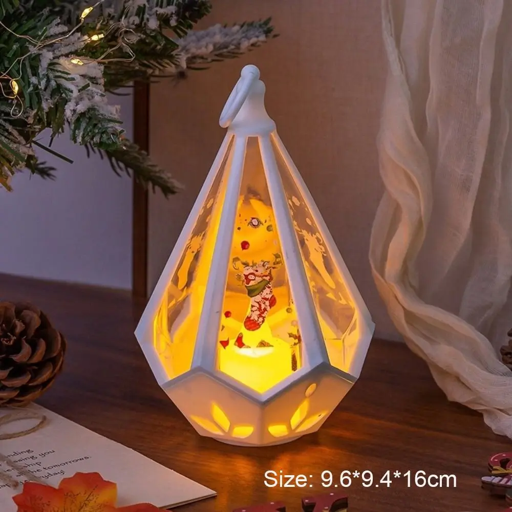 ไฟตกแต่งคริสต์มาสซานตาคลอส ตุ๊กตาหิมะ กวางเรนเดียร์ สุขสันต์วันคริสต์มาส ของตกแต่งปีใหม่