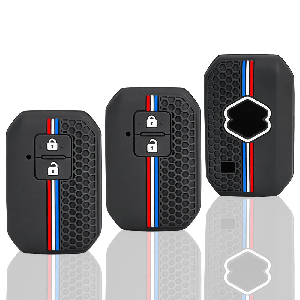 Funda de Silicona para Llave de 2 Botones para Suzuki Swift Hybrid 2023 Jimney Baleno Ignis XL7 Monopoly ERTIGA Accurate Wagon R