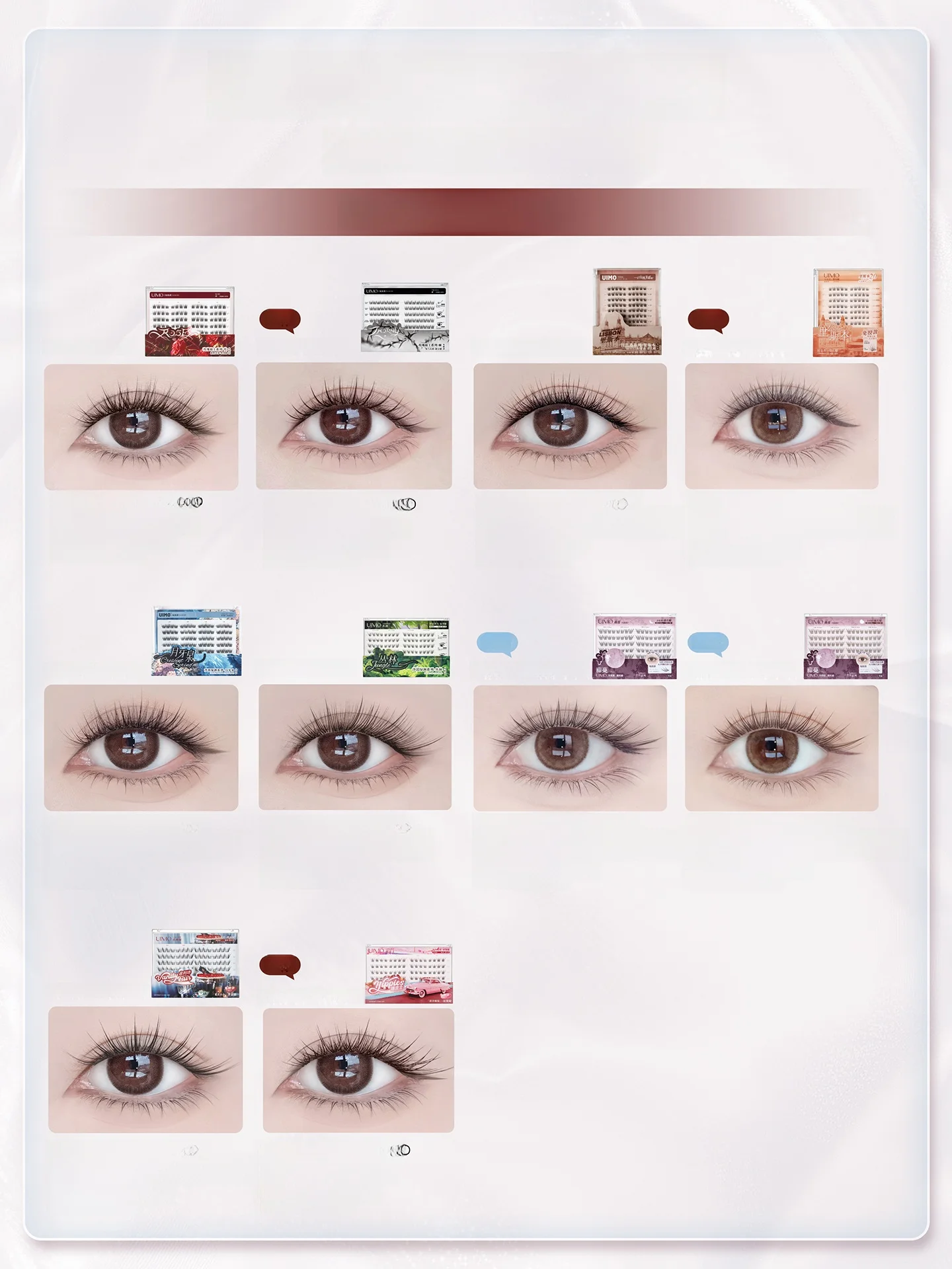 Natural Looking  Claw False Eyelashes UIMO No Glue Required Cartoon Style Easy to Use Female Friendly Eyebrow Enhancement