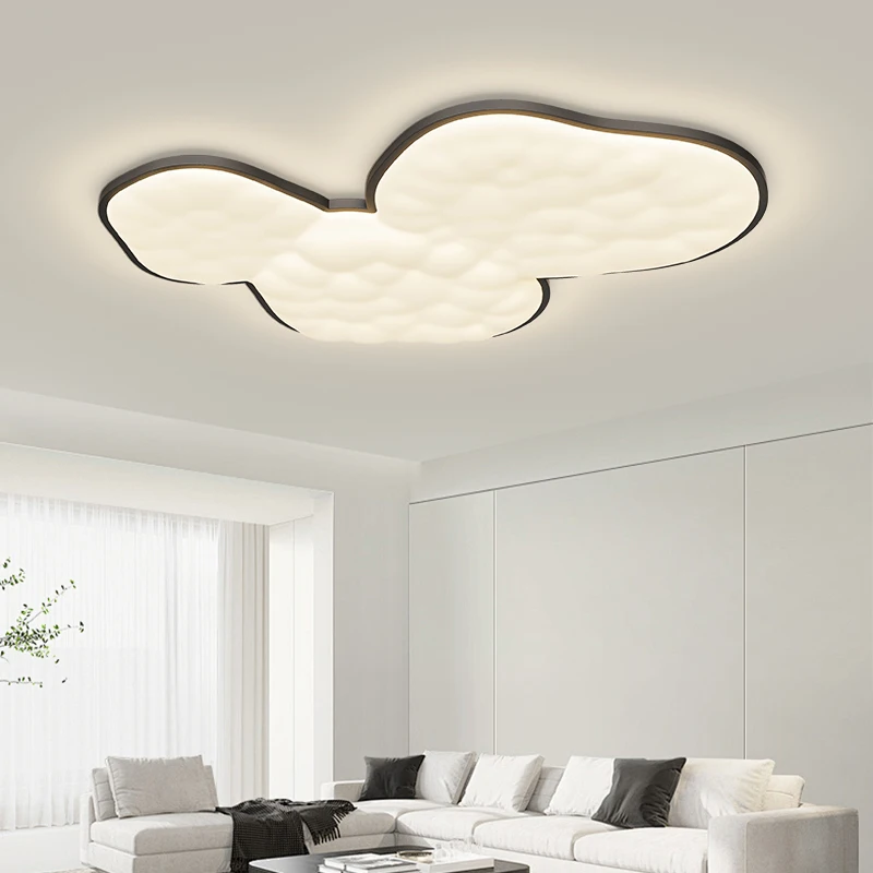 Nordic Creative Light Luxury Cream Wind Cloud Chandeliers Modern Simple Bedroom Study Living Room Full Spectrum Ceiling Lamp