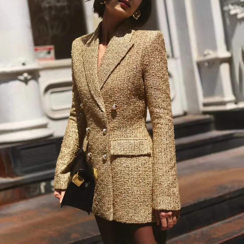 

Autumn Winter French Style Women's Stylish Suit Coat Commute Fashionable OL Style Casual Outerwear