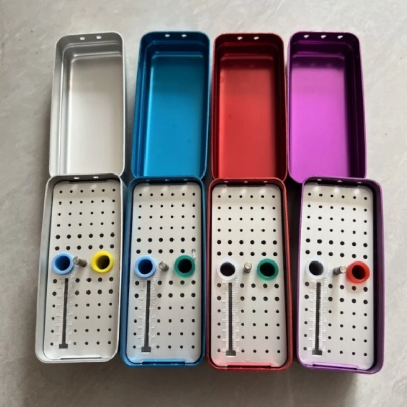 

72 holes Dental Autoclavable Disinfection Box for Endodontic Files Gutta Percha Points Burs Aluminum Sterilizer Case