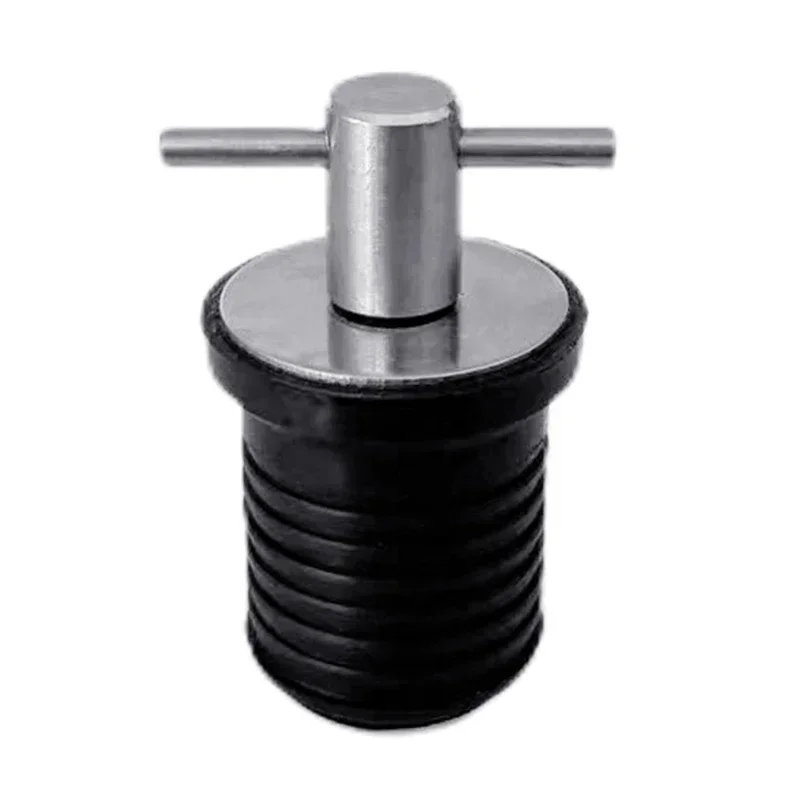 Tapón drenaje para barcos, en forma T 1 ''o 1-1/4", tornillo drenaje, tapón drenaje para cubierta,