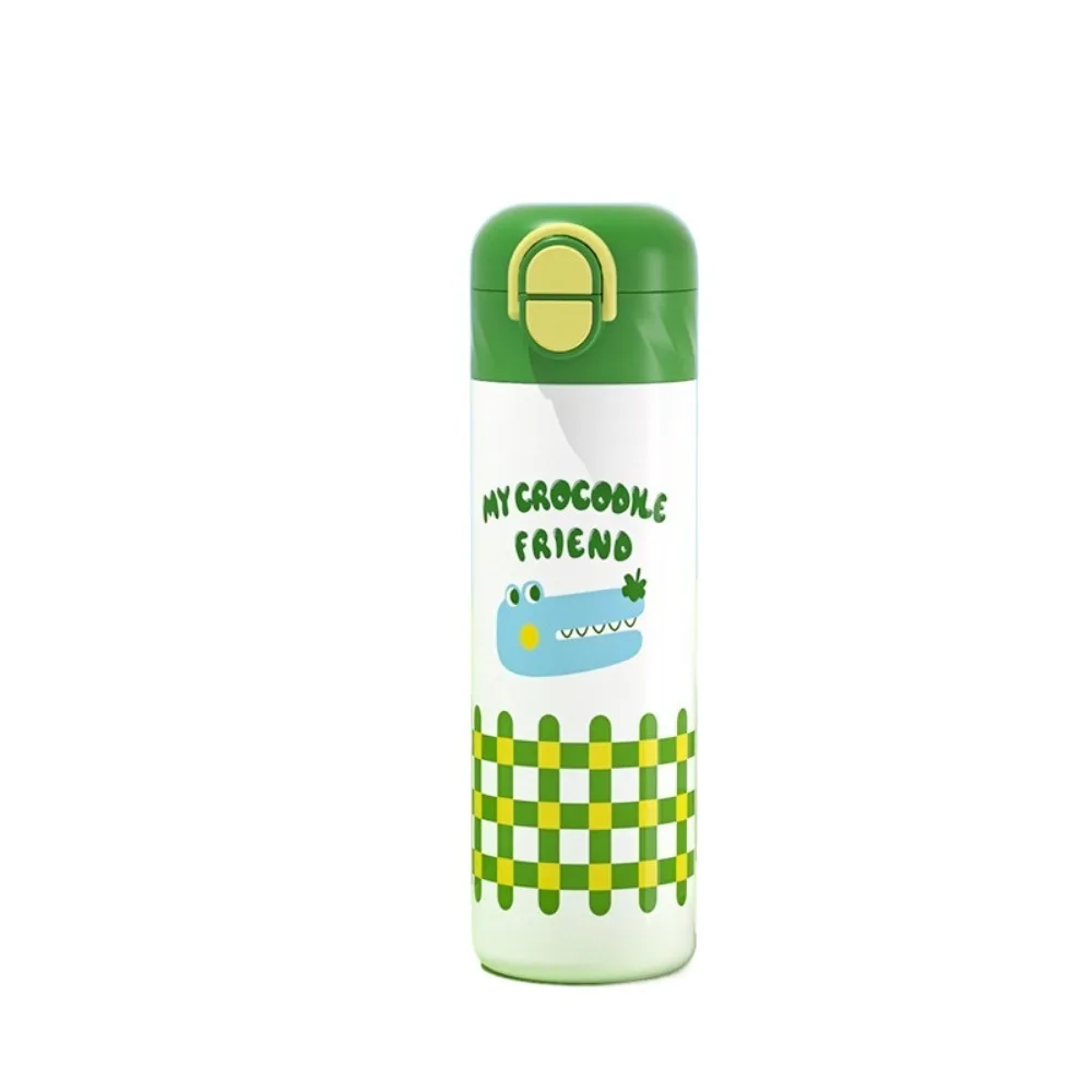 460ml Cartoon Insulation Cup 316 Stainless Steel Leak-Proof Vacuum Flask Double Drink With Straw Thermos Water Bottle Student