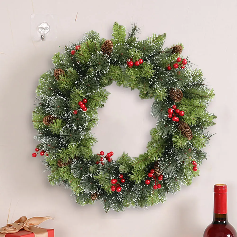Christmas Advent Wreath Artificial Lighting Simulation Wreath Festival Theme Multifunctional Party New Year Decor Props